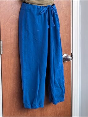 Women's Blue Casual Drawstring Pants